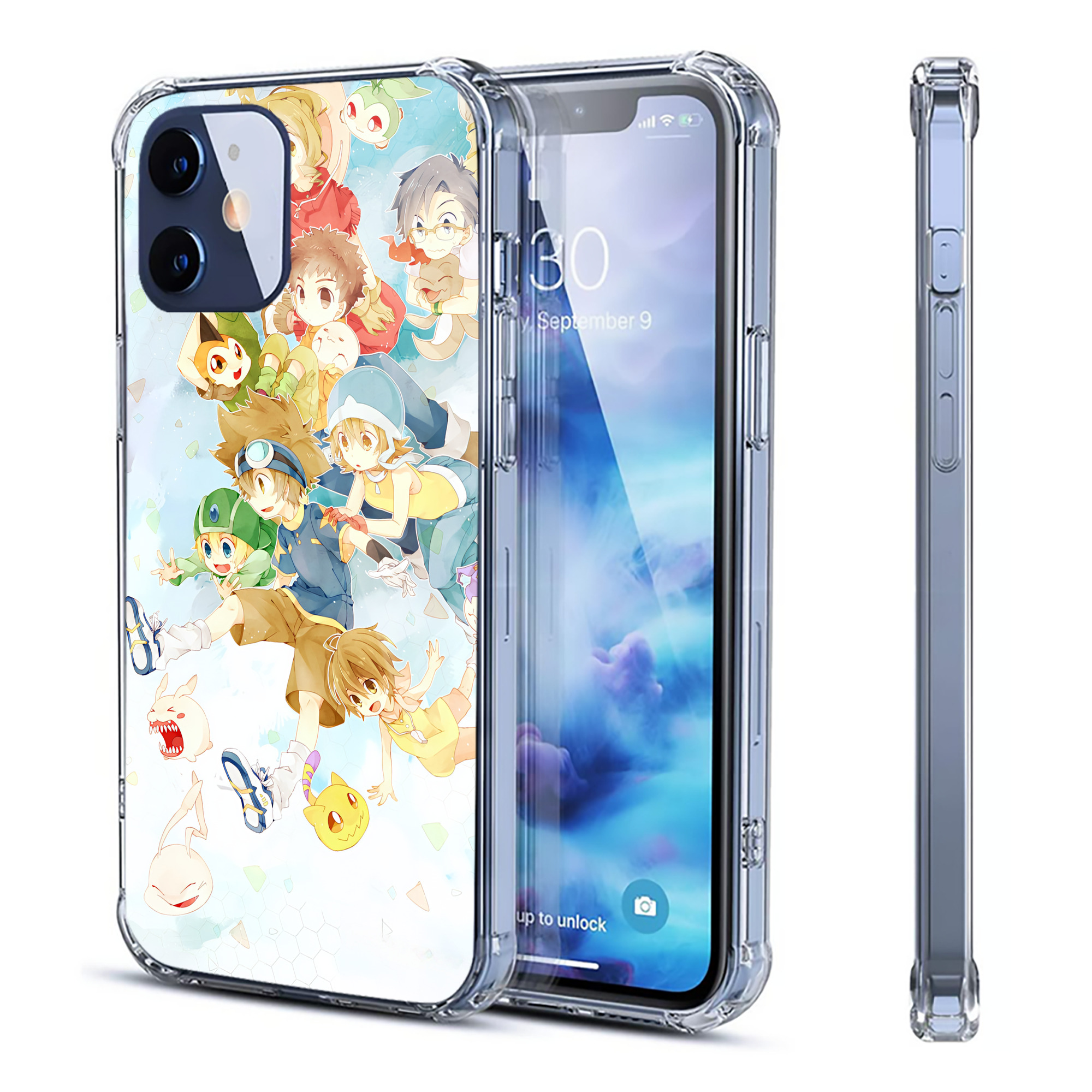 （画像用） Digimon デジタルモンスター/デジモン 【iPhone 12シリーズ対応】透明スマホケース（クリアソフトケース）